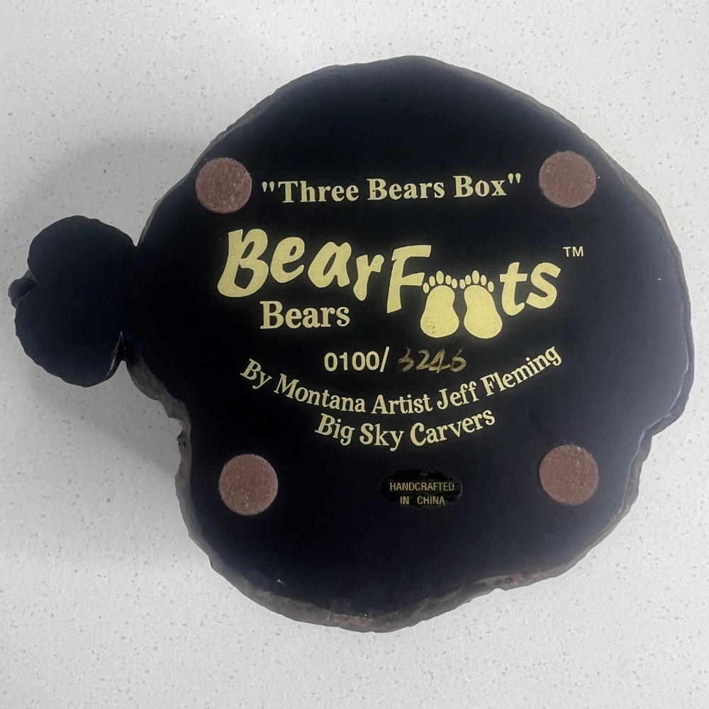 BearFoots Three Bears Box by Jeff Fleming Big Sky Carvers - Picture 10 of 10